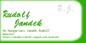 rudolf jandek business card